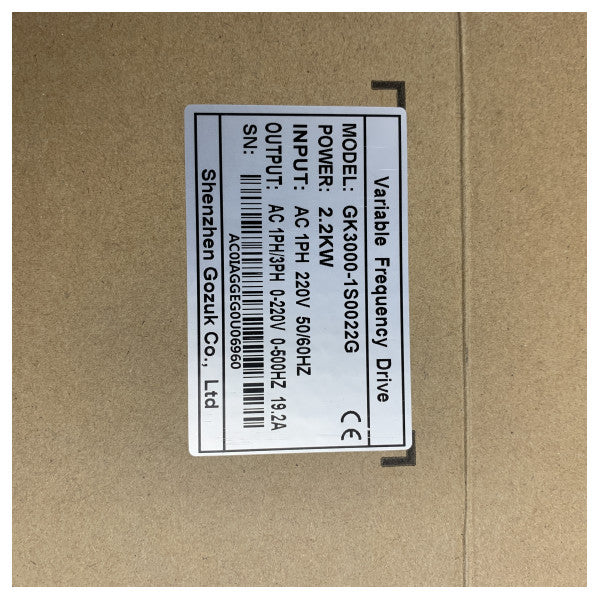 ATO 3 HP 2.2 KW VFD single phase variable frequency drive