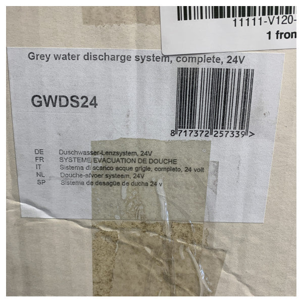 Vetus gråvann utslipp system GWDS24 24V