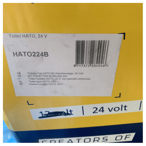 Vetus HATO224B pomorski električni WC 24V