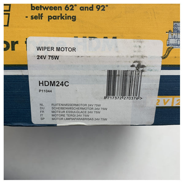 محرك ممسحة الزجاج الأمامي Vetus HDM24C 24V 75W