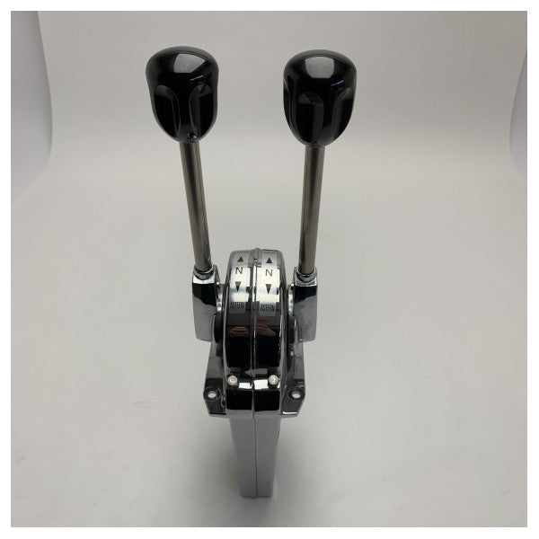 Vetus Hi-Lex Dual Engine Marine Throttle z kontrolą Morse'a w wykończeniu chromowanym