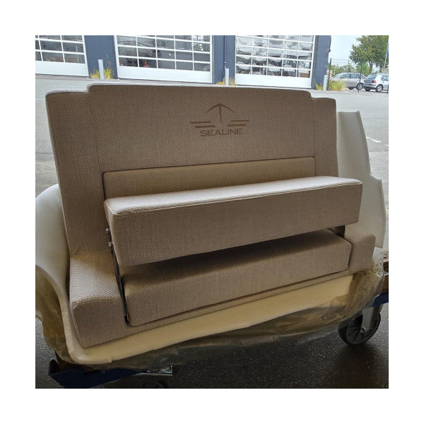 Original double helmsman pilot seat with foldable seat rest