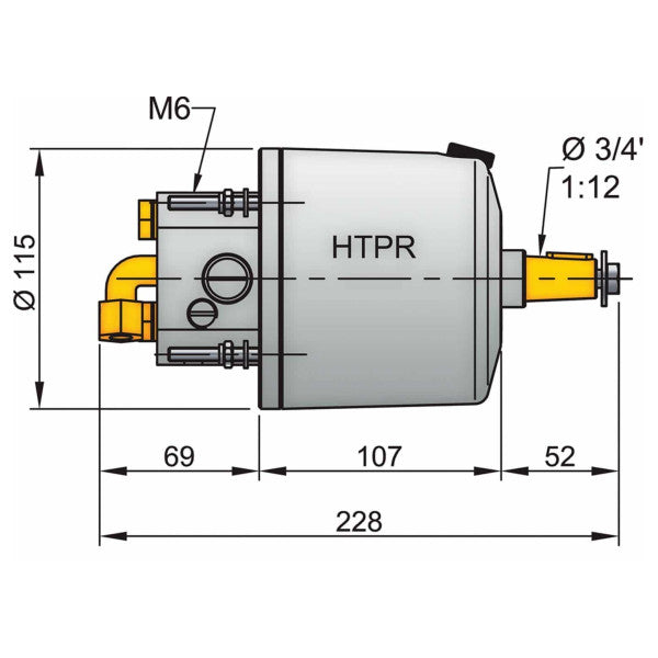 Vetus HTP3010R 10mmホース用油圧ステアリングポンプ