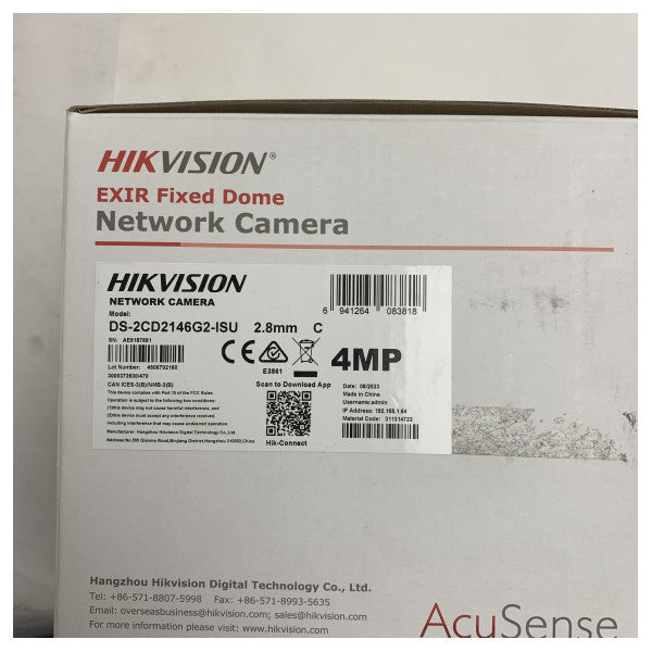 Hikvision DS-2CD2146G2-ISU 4MP dome-kamera för utomhusbruk