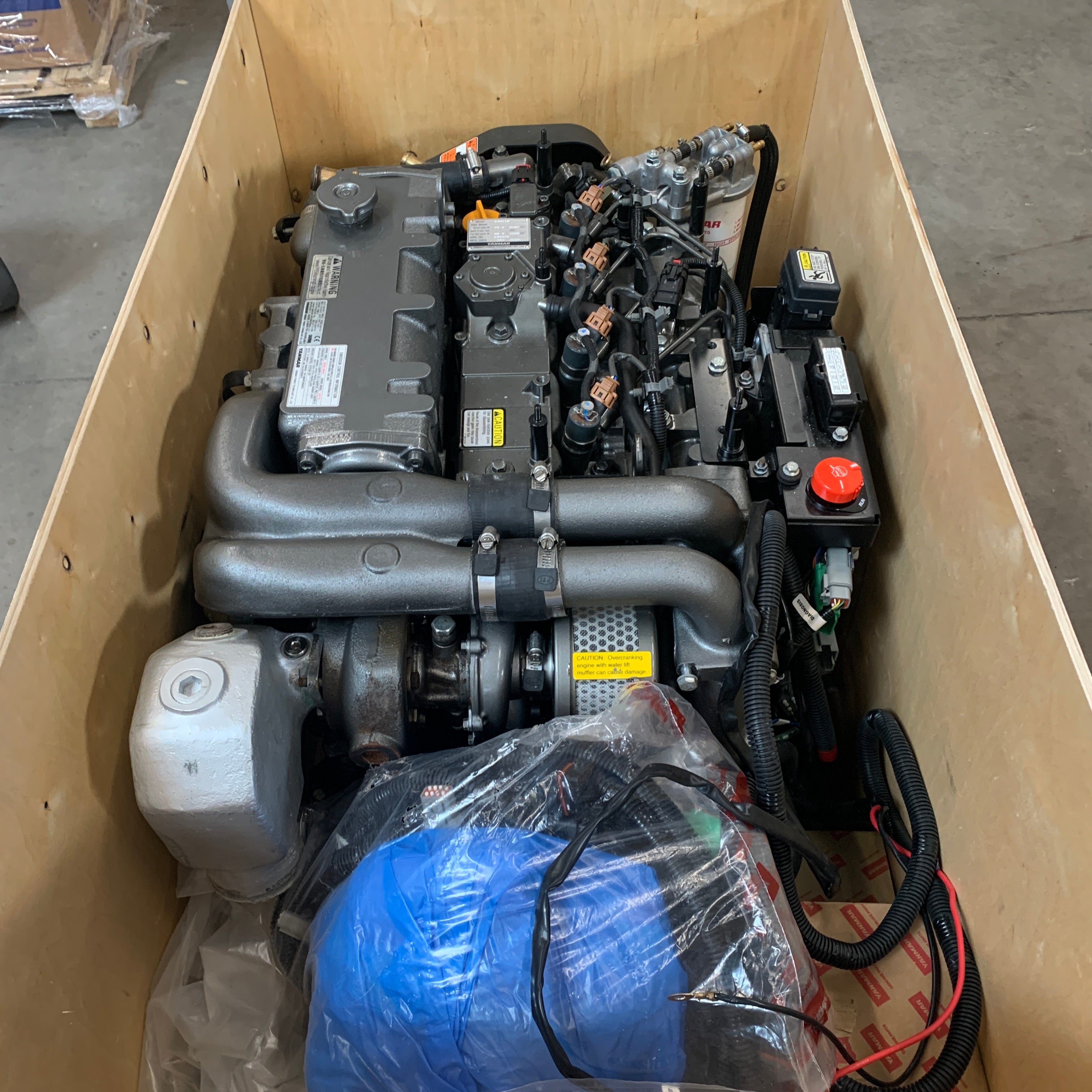 Yanmar 4JH110 110 HP marine diesel engine with ZF25A clutch - 4JH110-CR-ZF25A