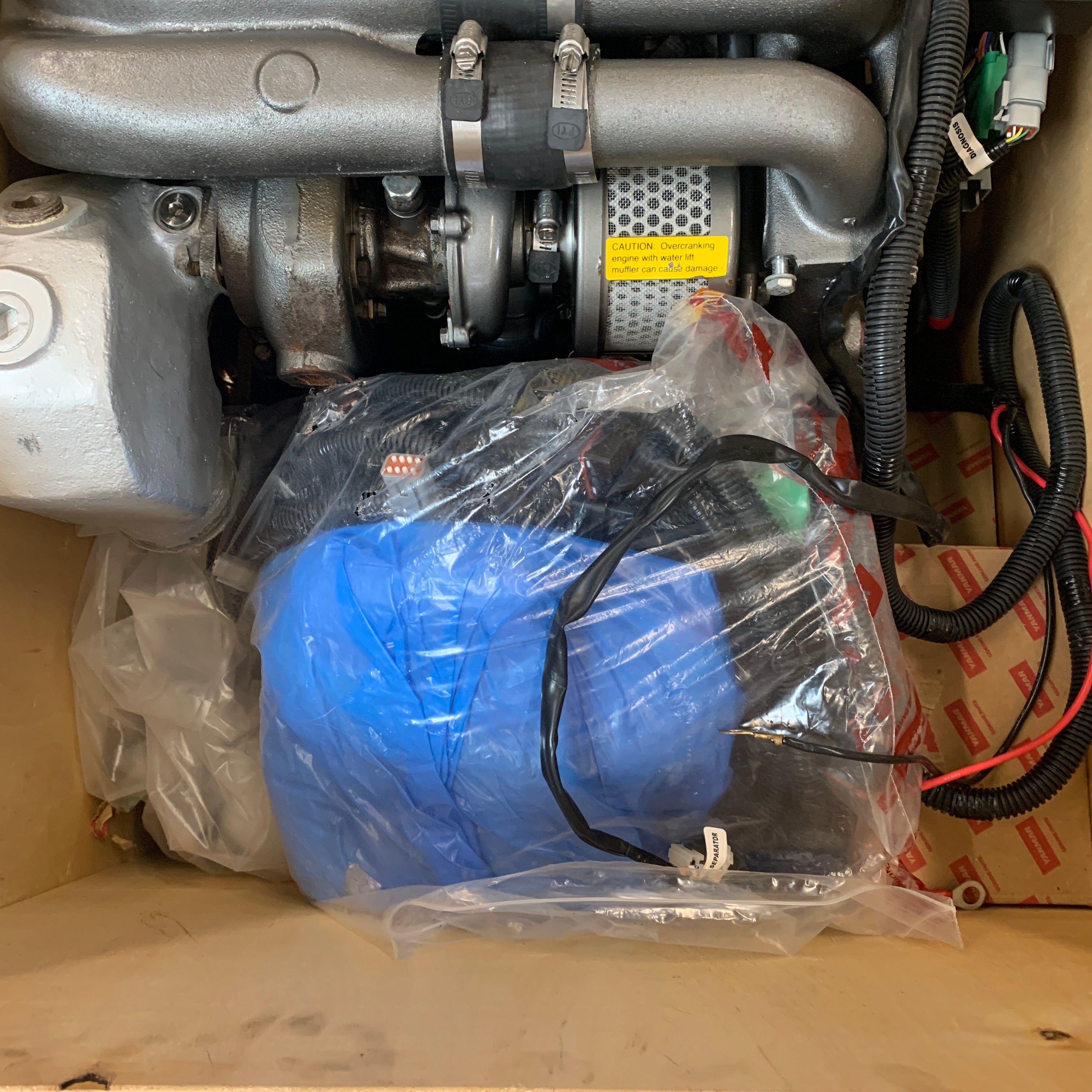 Yanmar 4JH110 110 HP marine diesel engine with ZF25A clutch - 4JH110-CR-ZF25A