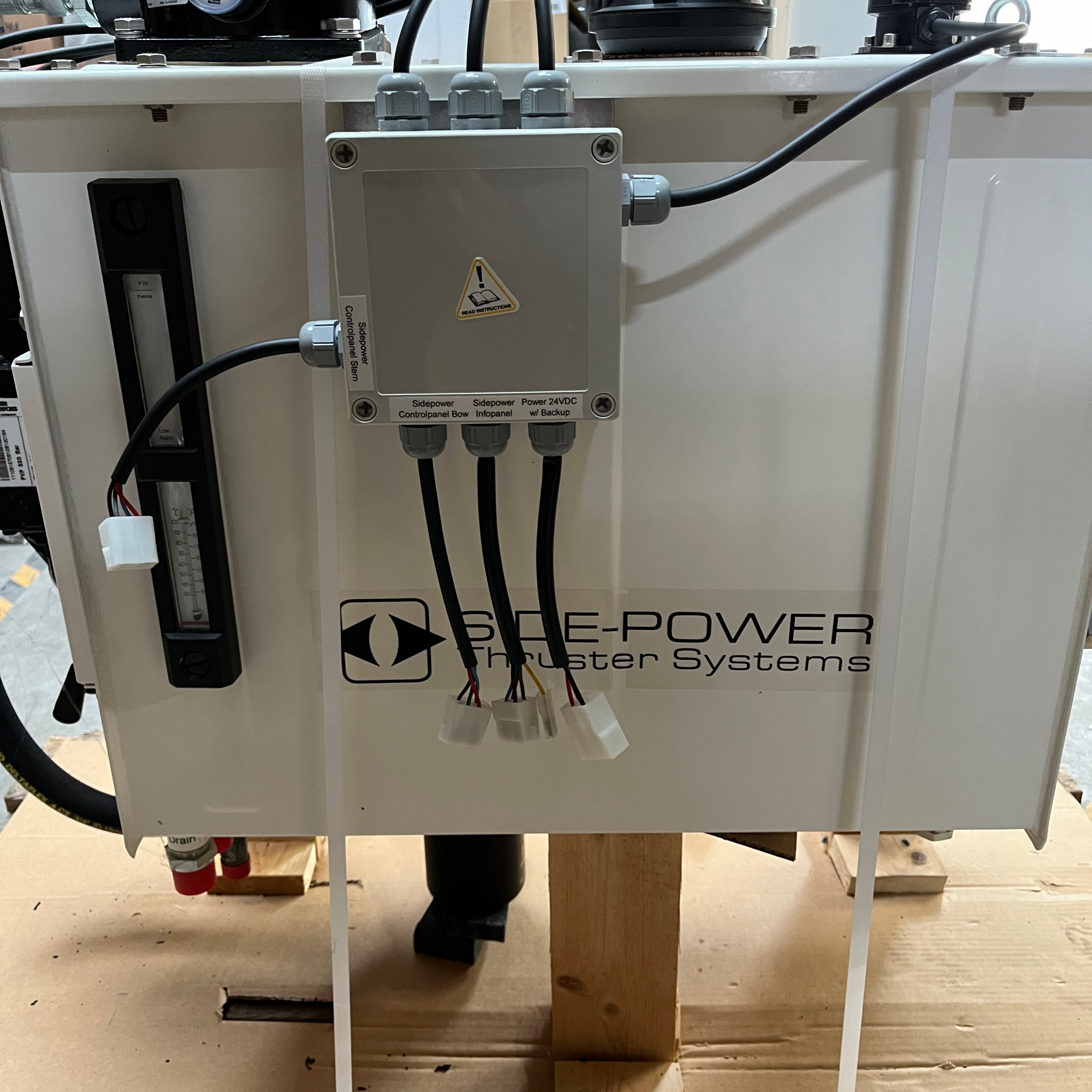 Sleipner TB60 60L zbiornik oleju hydraulicznego przegroda 24V