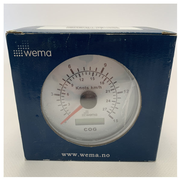 Wema GPSボートスピードインジケーター ホワイト 15 kn|27 km/h - 110396