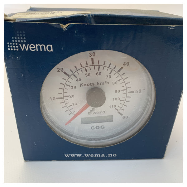 Wema GPS barca indicatore di velocità display bianco 60 nodi - 110389