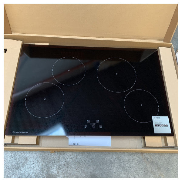 Kuppersbusch 4 pits inductiekookplaat inbouw zwart 80 cm - KI8120.0SR