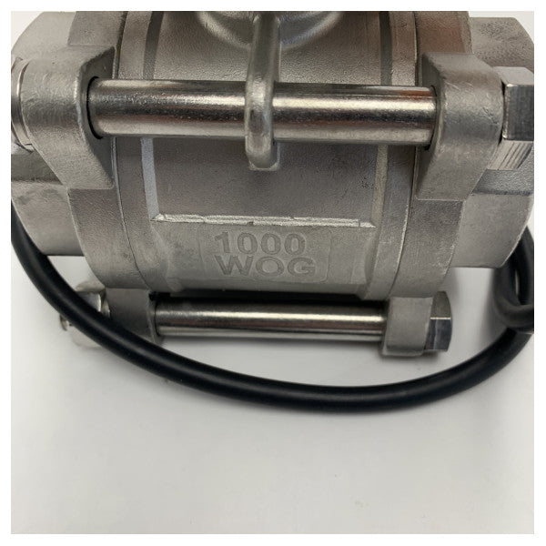 Кульовий кран Vetus 2-дюймовий з нержавіючої сталі з електроприводом 24В - MV24B2