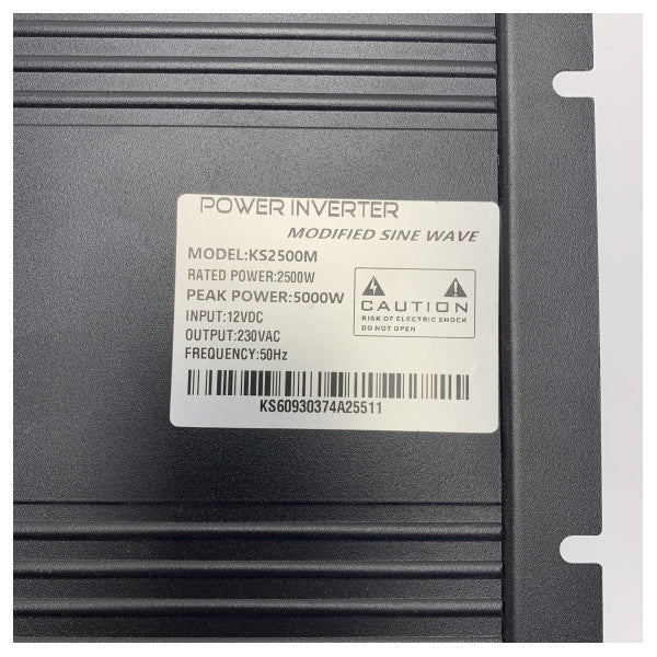 KS2500M 2500W 12V to 230V Modified Sine Wave Power Inverter for Marine and RV Use