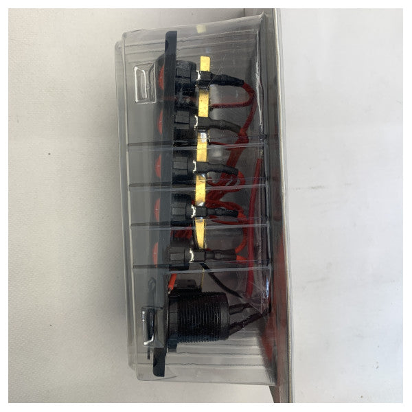 Allpa 12V 5-funktioners elektrisk strömbrytare svart - L0610226