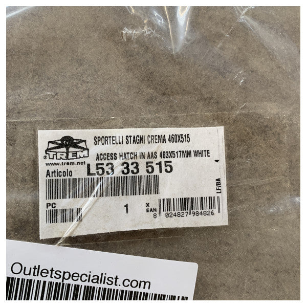 Trem L5333515 καταπακτή επιθεώρησης 463 x 517 mm λευκό