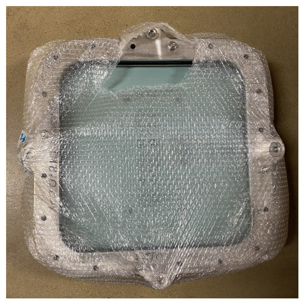 Vigia SCM Livorno premium com tampa de inundação 400 x 400 mm em aço inoxidável