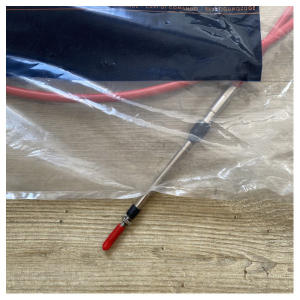 Excel Universal Keskipitkä 12ft Marine Steering Cable - Kestävä punainen takki sujuvaan veneen ohjaukseen