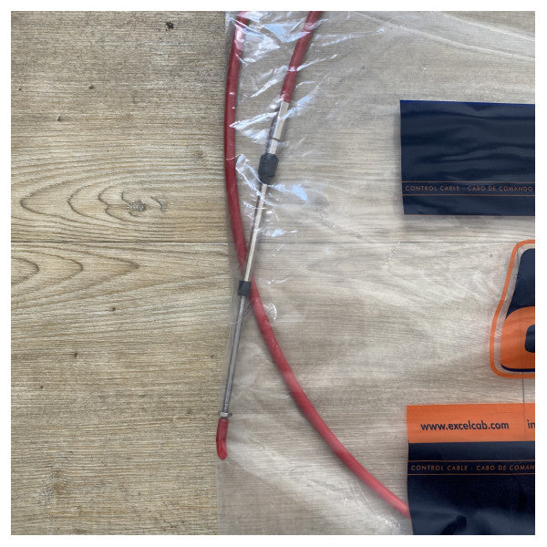 Excel Universal Keskipitkä 12ft Marine Steering Cable - Kestävä punainen takki sujuvaan veneen ohjaukseen