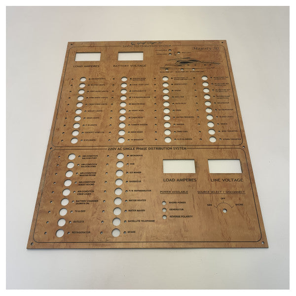 Gulf Craft Majesty 50 AC | DC painel de interruptores castanho