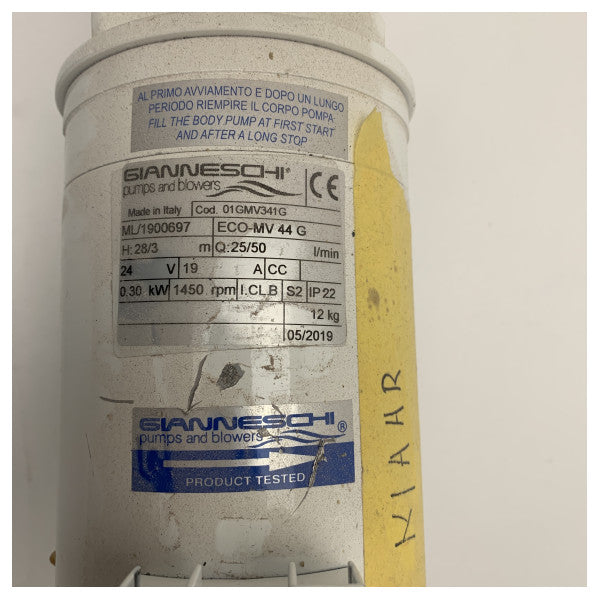 Gianneschi MV44 24Vの青銅色の自吸液体ポンプ50L/min