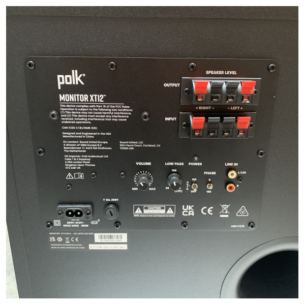 Polk Monitor XT12 Subwoofer activo de 12 pulgadas 100W - MXT12SUBBK
