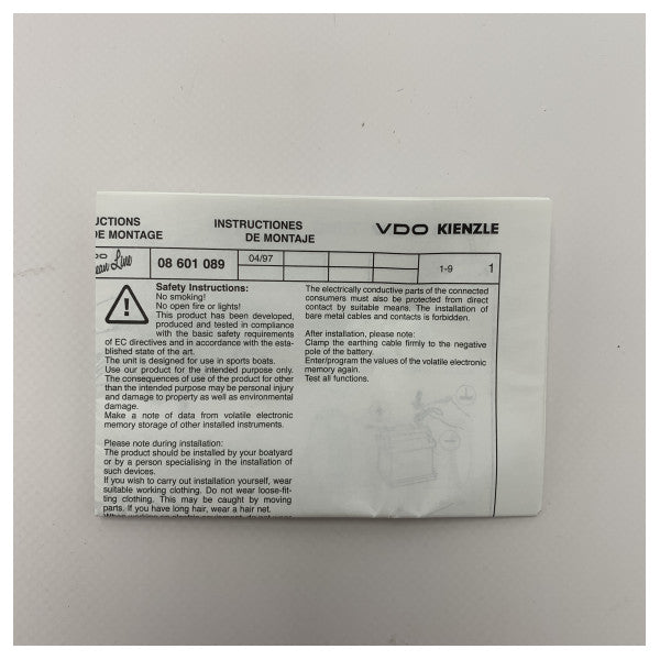 VDO 0-30 bar czarny okrągły wskaźnik ciśnienia 12V - N02-124-138