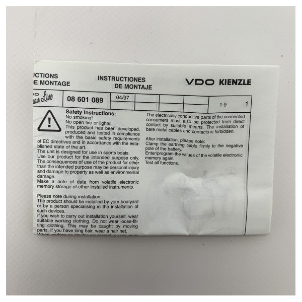 VDO 0-30 bar musta pyöreä painenäyttö 24V - N02-124-538 - N02-124-538