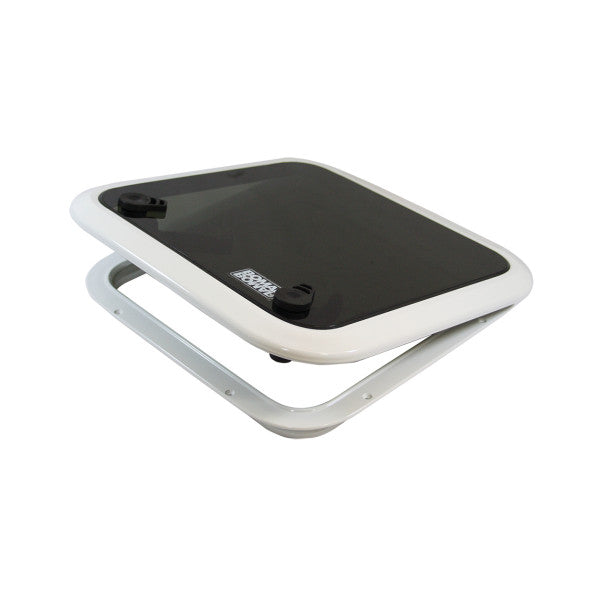 Bomar fyrkantig öppningsbar aluminiumlucka vit 470 x 470 mm - N1080-10PX-KWHT