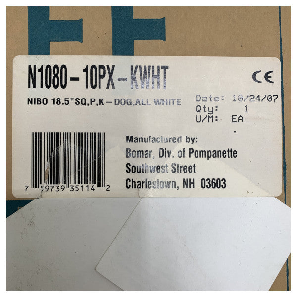 Bomar fyrkantig öppningsbar aluminiumlucka vit 470 x 470 mm - N1080-10PX-KWHT