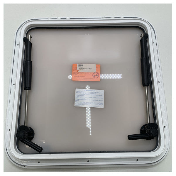 Bomar fyrkantig öppningsbar aluminiumlucka vit 470 x 470 mm - N1080-10PX-KWHT