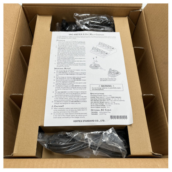 Caricatore multiplo Vertex VAC6921EX per VHF | walkie-talkie