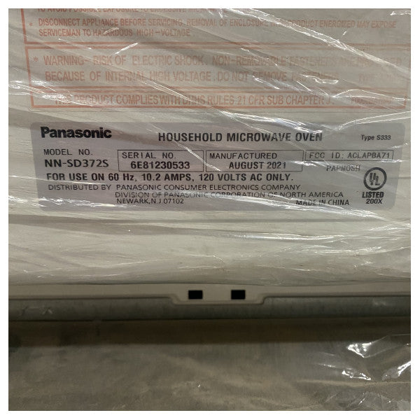 Panasonic NN-SD372S mikrobølgeovn i rustfrit stål 950W