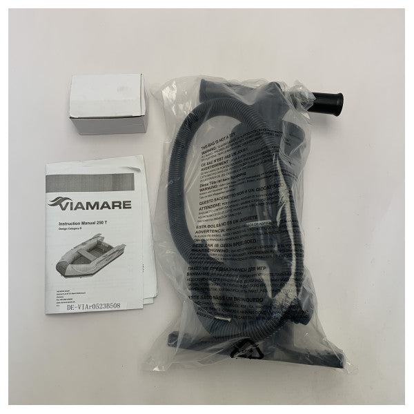 Viamare T250 Air Deck aufblasbare Dinghygrau 2,5 m