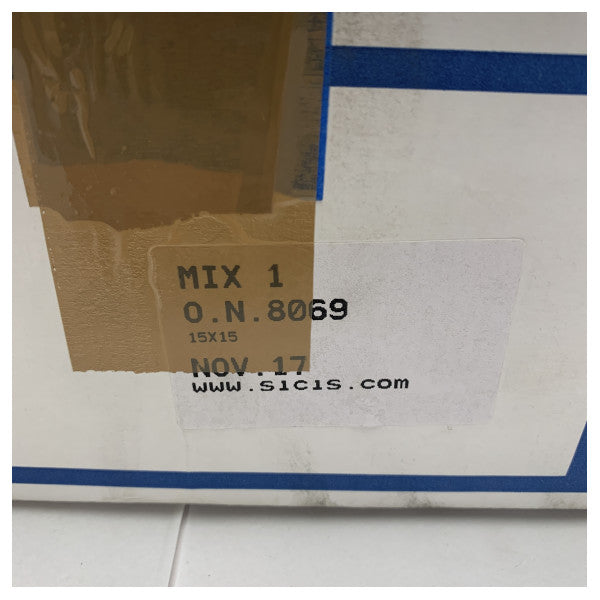 Sicis Glass Mosaic Tiles for Marine Use – Durable Blue-Green with Gold Accents, 15x15mm