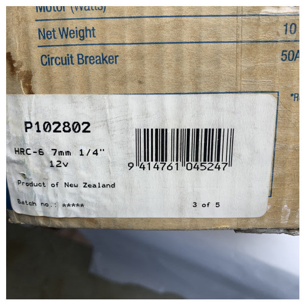 マックスウェルP102802 HRC 6 7ミリメートル電動ウィンドラス白24V