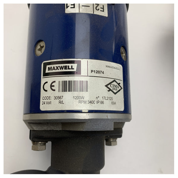 Maxwell VC1000 paslanmaz çelik kapstan 1200W 24V motor ile