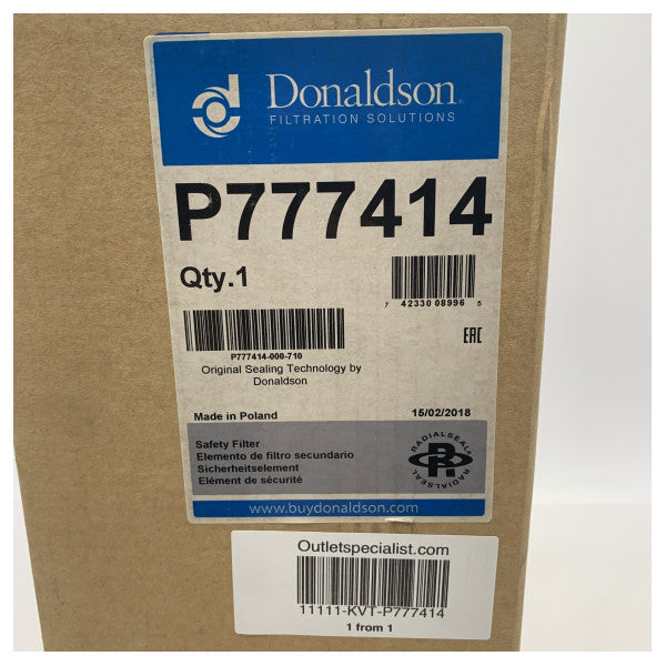 Donaldson P777414 Insert du filtre à air