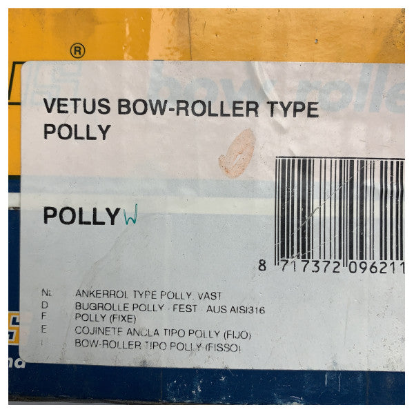 Фіксований носовий ролик Vetus POLLY з нержавіючої сталі - P104332
