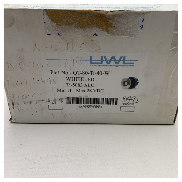 KÄYTETTY Qtled Tru-Hull vedenalainen valaistus sininen - QT-80-Ti-40 - QT-80-Ti-40