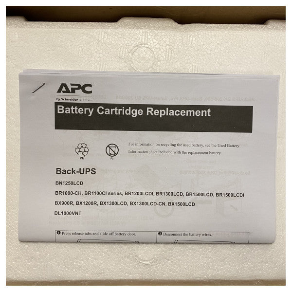 APC RBC25 Batteri erstatningskassett for Backups Series