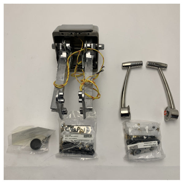 ذراع التحكم الميكانيكي الميكانيكي للمحرك المزدوج Vetus RCTOPTSG من الفولاذ المقاوم للصدأ