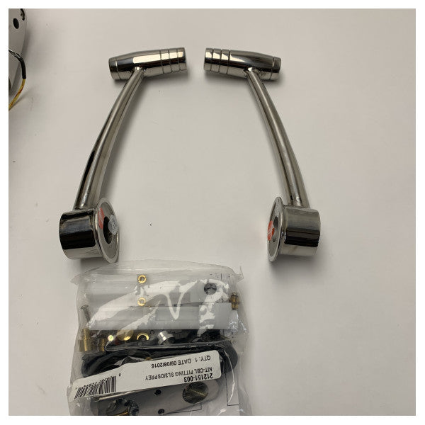 ذراع التحكم الميكانيكي الميكانيكي للمحرك المزدوج Vetus RCTOPTSG من الفولاذ المقاوم للصدأ