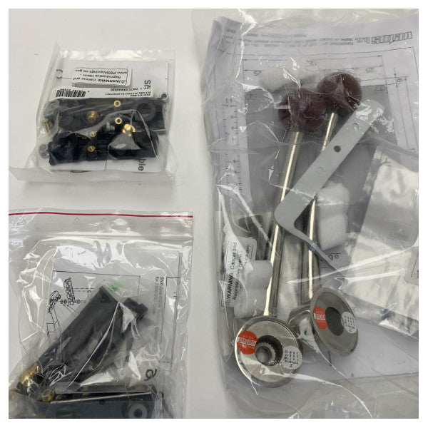 Vetus RCTOPTS двойни лостове за дистанционно управление на двигателя от неръждаема стомана