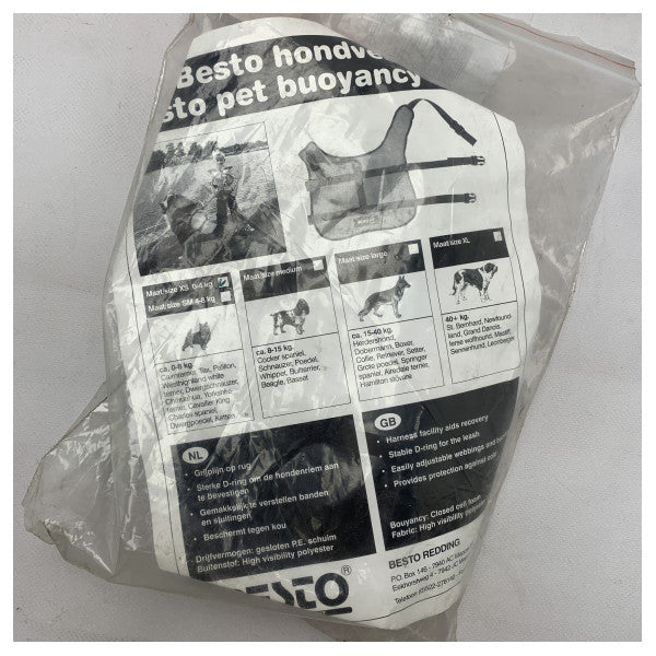 Kamizelka ratunkowa dla psa XS - pomarańczowa kamizelka o wysokiej widoczności dla małych psów o wadze do 4 kg