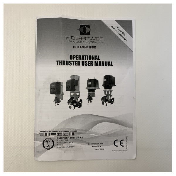 Sleipner Side Power SE60 60 KGF | 185 mm | 12V Bow and Stern Thrust - SE60/185S2-12V