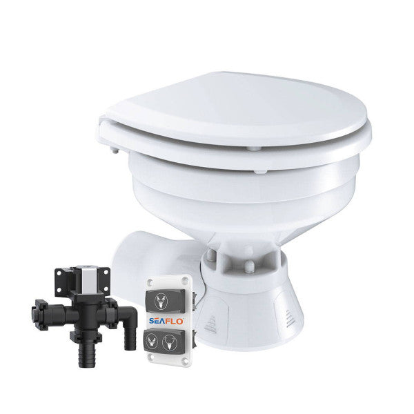 Електричний морський унітаз Seaflo SFMTE1-03 12V з тихим змивом