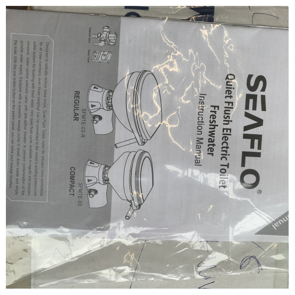 Електричний морський унітаз Seaflo SFMTE1-03 12V з тихим змивом