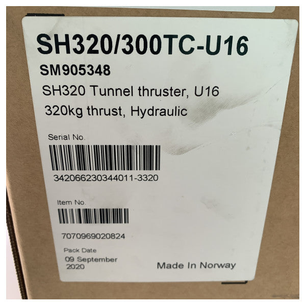 Sleipner Side Power SH320 320 KGF 300 mm 油圧トンネルスラスター - SH320/300TC-U16