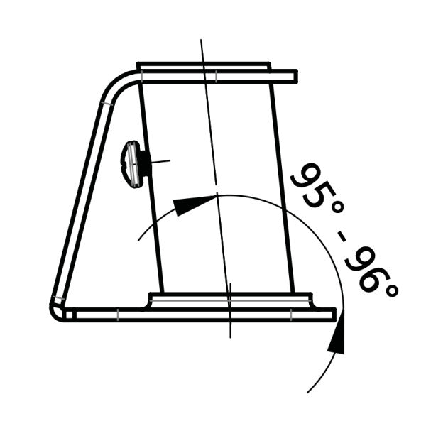 Vetus STANCHPS sceptre mount ruostumaton teräs 6 astetta