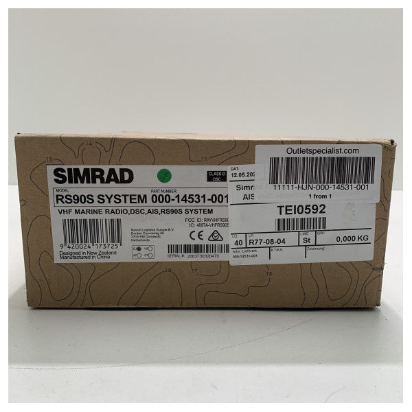 Sistema de rádio marítimo VHF Simrad RS90S blackbox com AIS - 000-14531-001