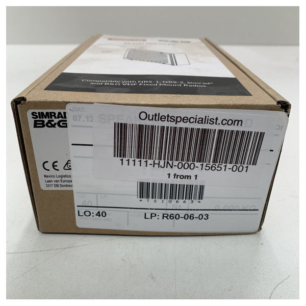 B & G NRS1 | NOS 2 VHF Aktiv høyttaler Black-000-15651-001